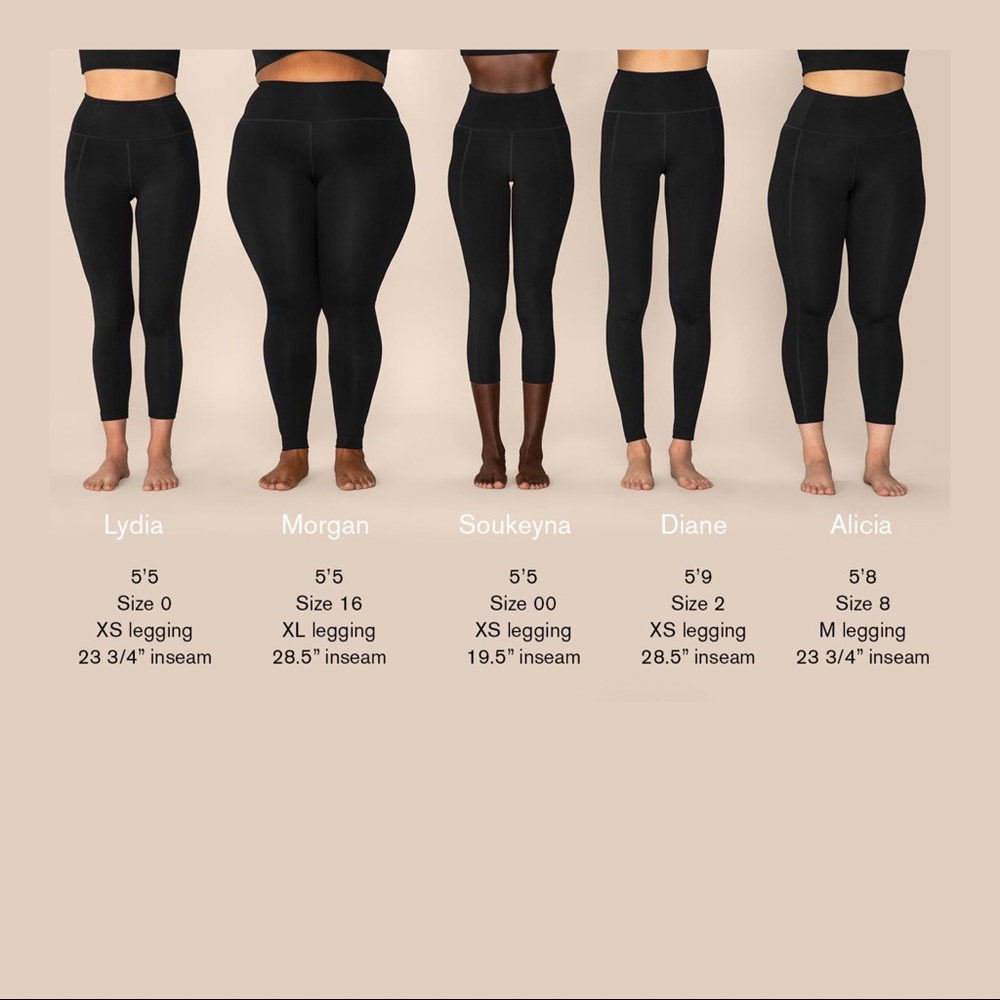Girlfriend Black Compressive Mid-Rise Legging XS - Picture 5 of 5